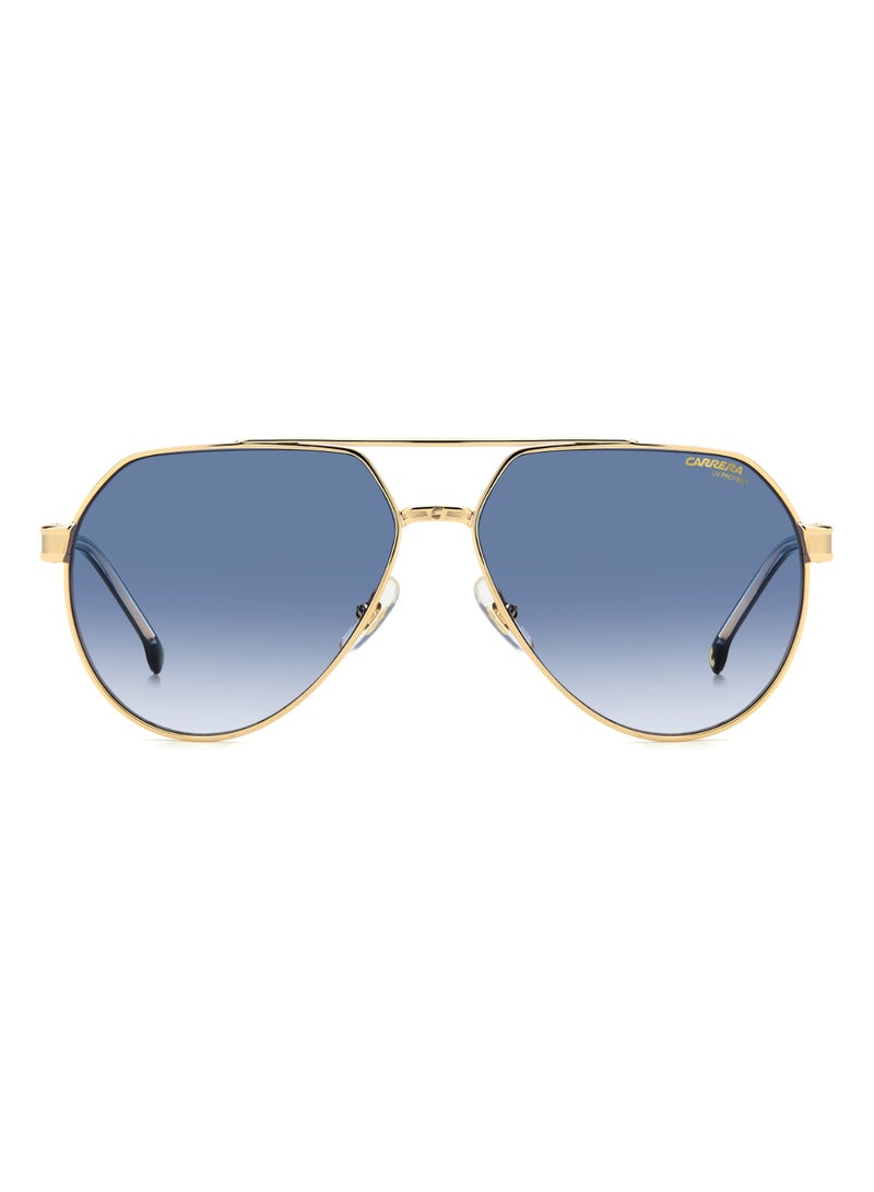 Men's UV Protection Pilot Shape Metal Sunglasses CARRERA 1067/S BLUE 53 - Lens Size: 53.4 Mm - Gold