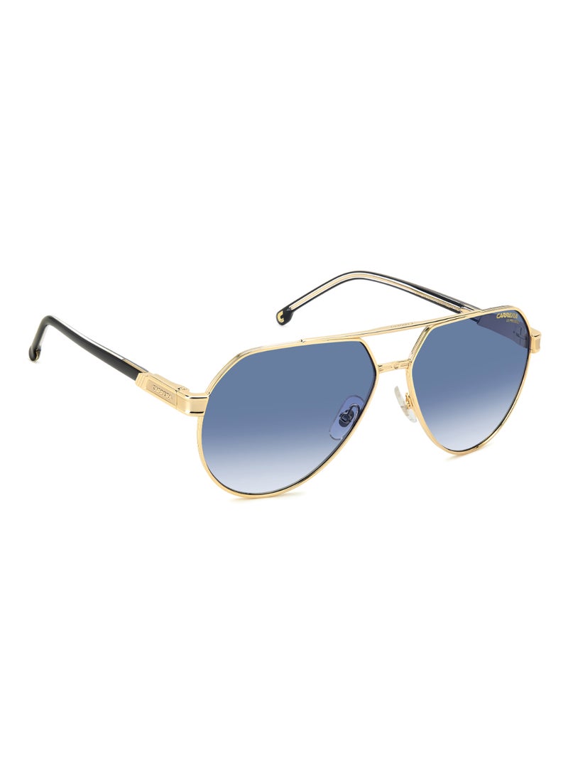 Men's UV Protection Pilot Shape Metal Sunglasses CARRERA 1067/S BLUE 53 - Lens Size: 53.4 Mm - Gold