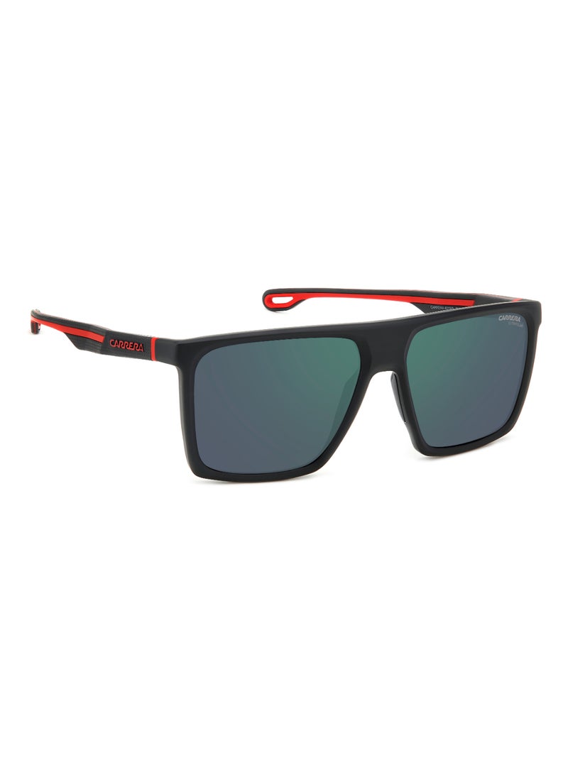 Men's Polarized Rectangular Shape  Sunglasses CARRERA 4019/S GREEN 47 - Lens Size: 46.9 Mm - Mt Blk Rd