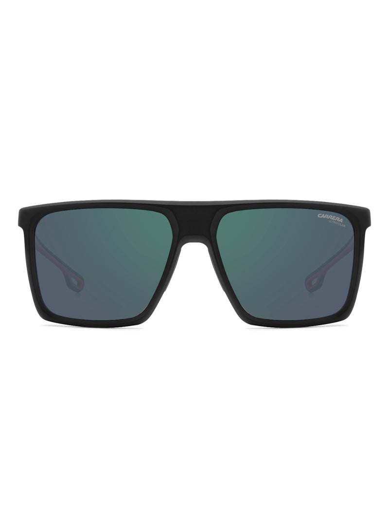 Men's Polarized Rectangular Shape  Sunglasses CARRERA 4019/S GREEN 47 - Lens Size: 46.9 Mm - Mt Blk Rd
