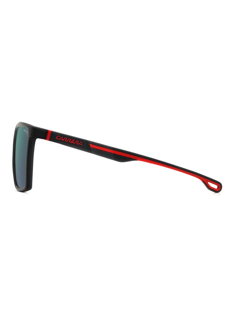 Men's Polarized Rectangular Shape  Sunglasses CARRERA 4019/S GREEN 47 - Lens Size: 46.9 Mm - Mt Blk Rd