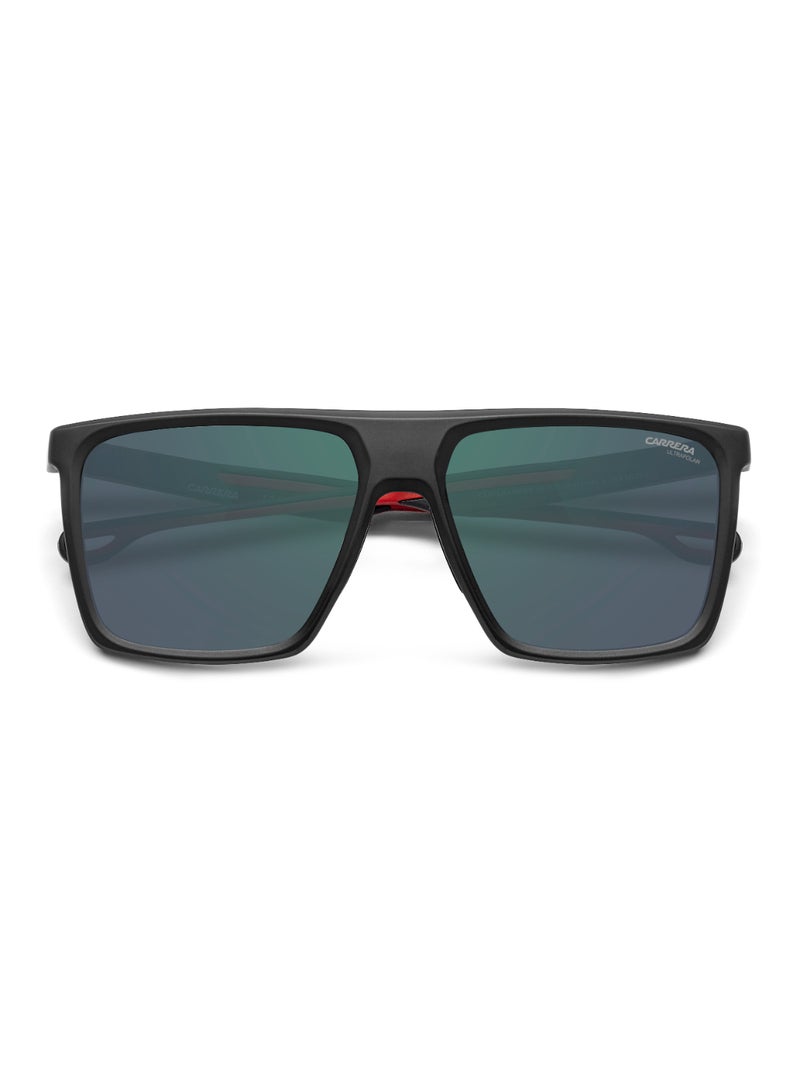 Men's Polarized Rectangular Shape  Sunglasses CARRERA 4019/S GREEN 47 - Lens Size: 46.9 Mm - Mt Blk Rd