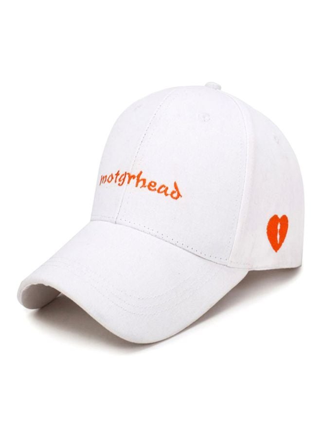 Baseball Cap White/Orange