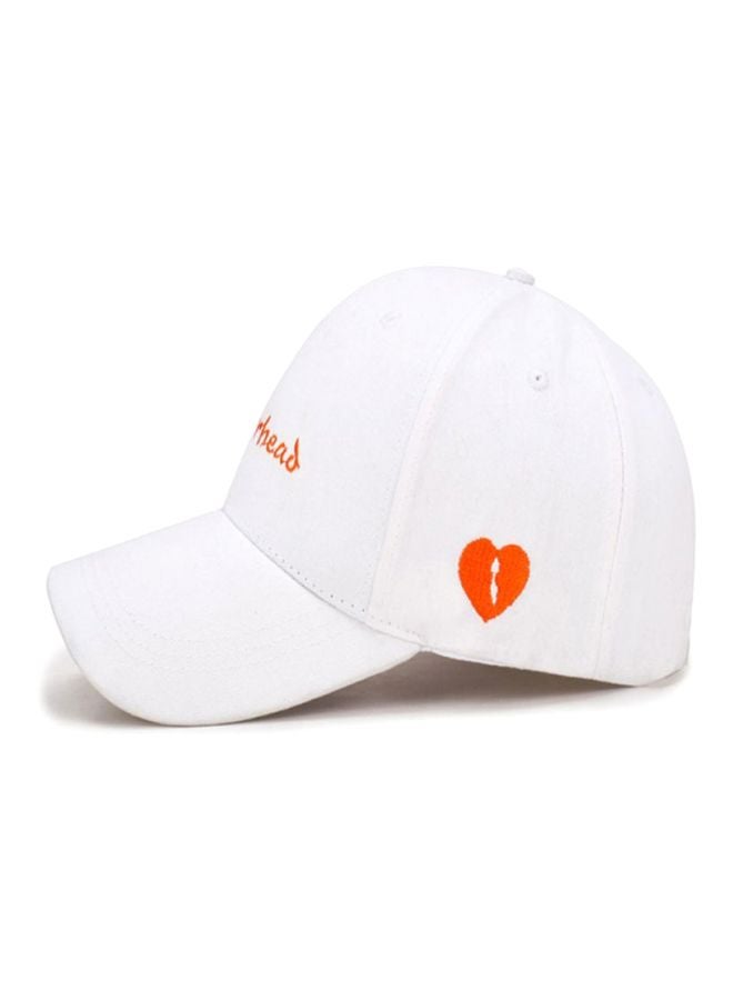 Baseball Cap White/Orange