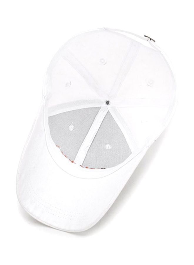 Baseball Cap White/Orange