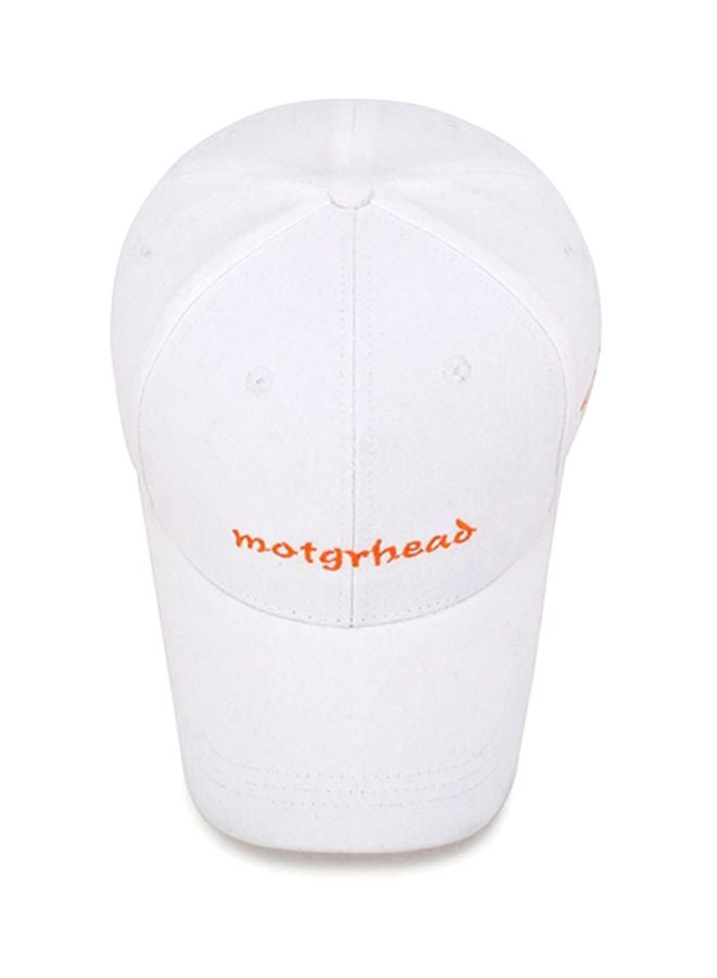 Baseball Cap White/Orange
