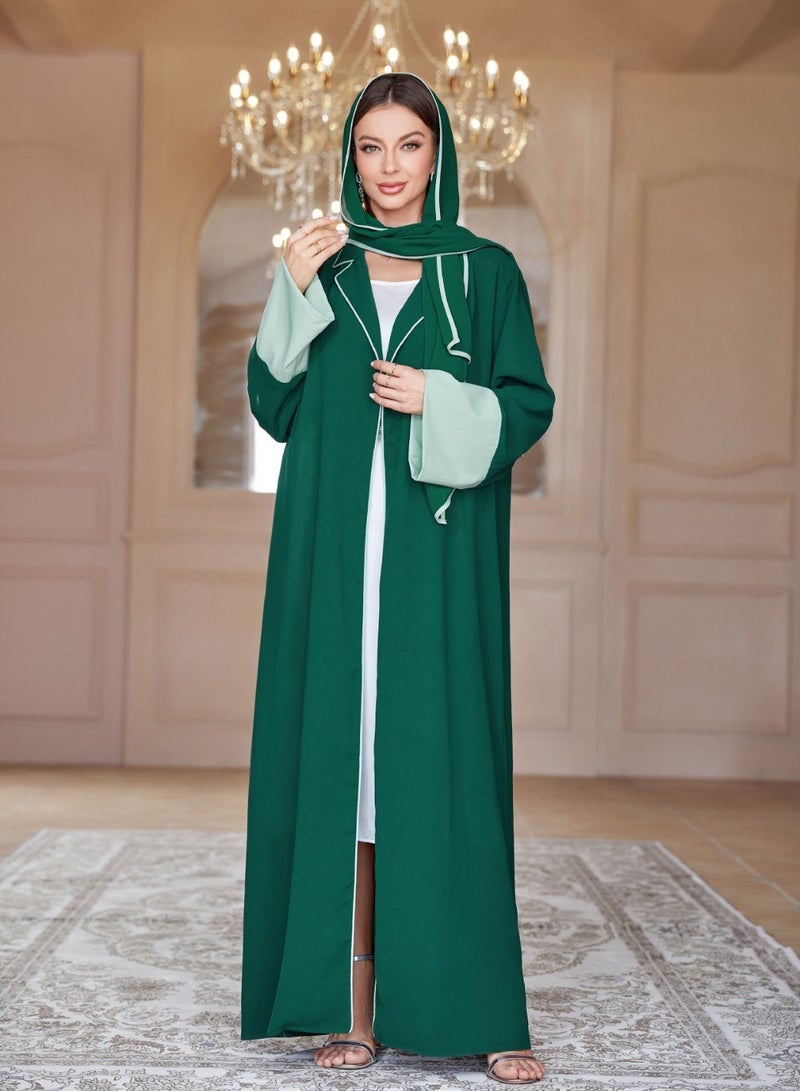 Jalabiya Elegant Abaya with Scarf, Embodying Modesty and Grace