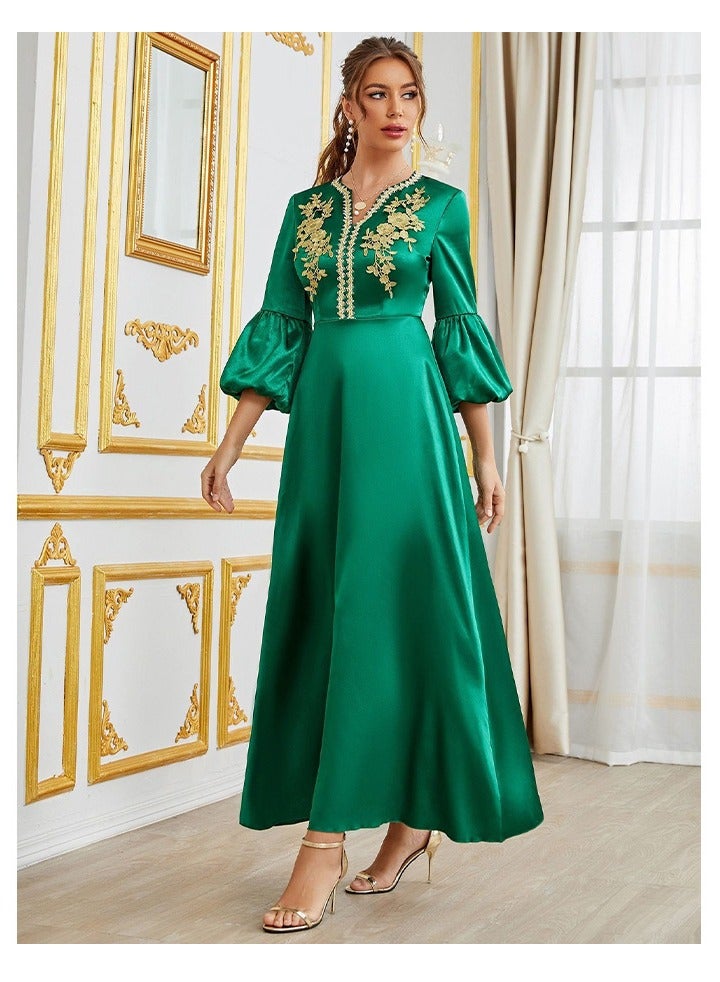 Gown Shining Green Party Dress