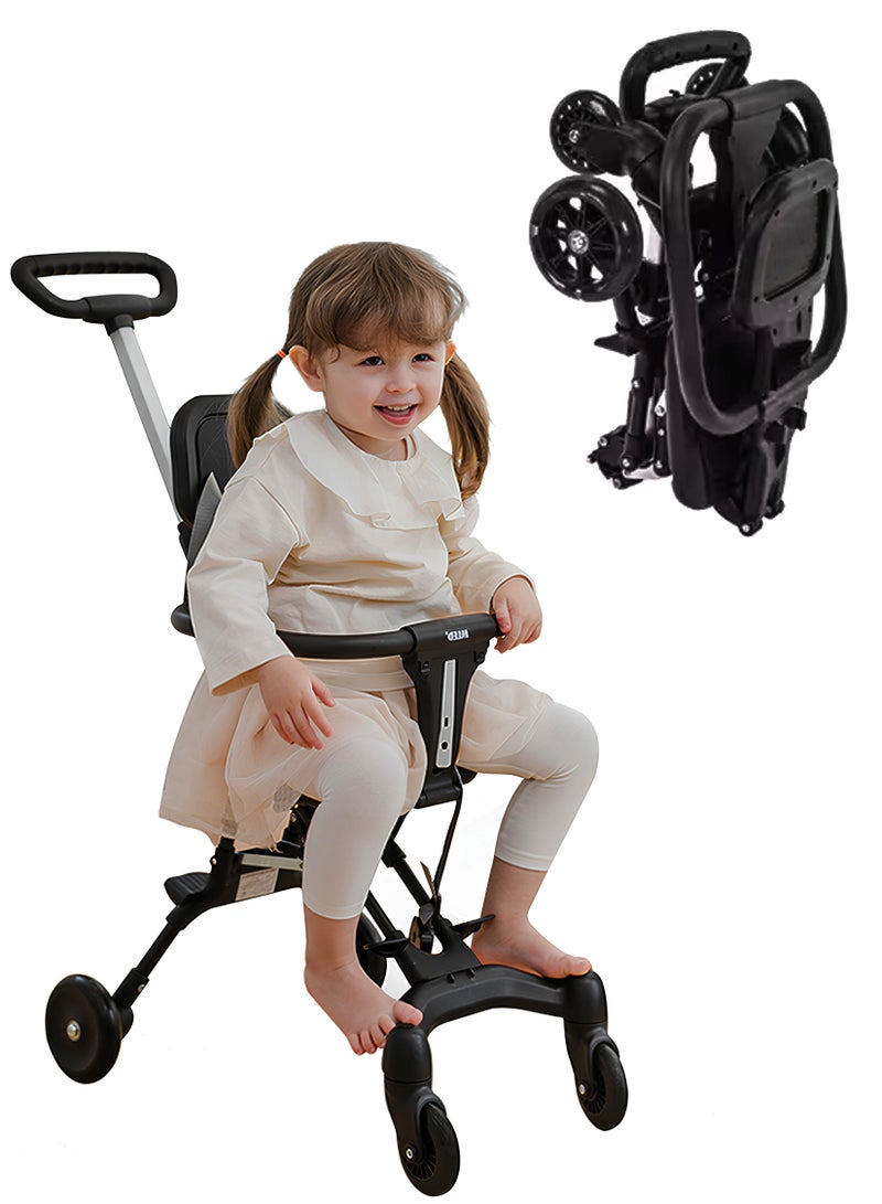 Portable Baby Stroller Lightweight Compact Travel with Adjustable Handles and Backrest One Hand Foldable Easy Overhead Airplane Car Trunk Storage Airport Shopping Walking Pocket Stroller Cart Toddler