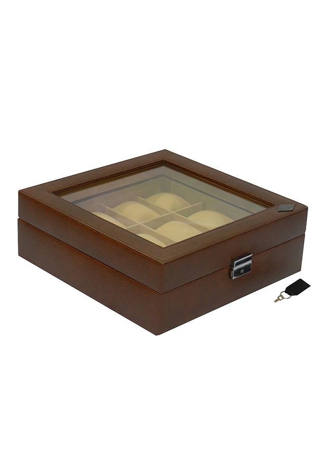 Premium PU Leather Watch Display Box Organizer