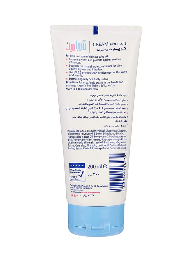 Baby Extra Soft Skin Care Cream With Panthenol For Delicate Skin, Pack Of 2, 200ml+200ml