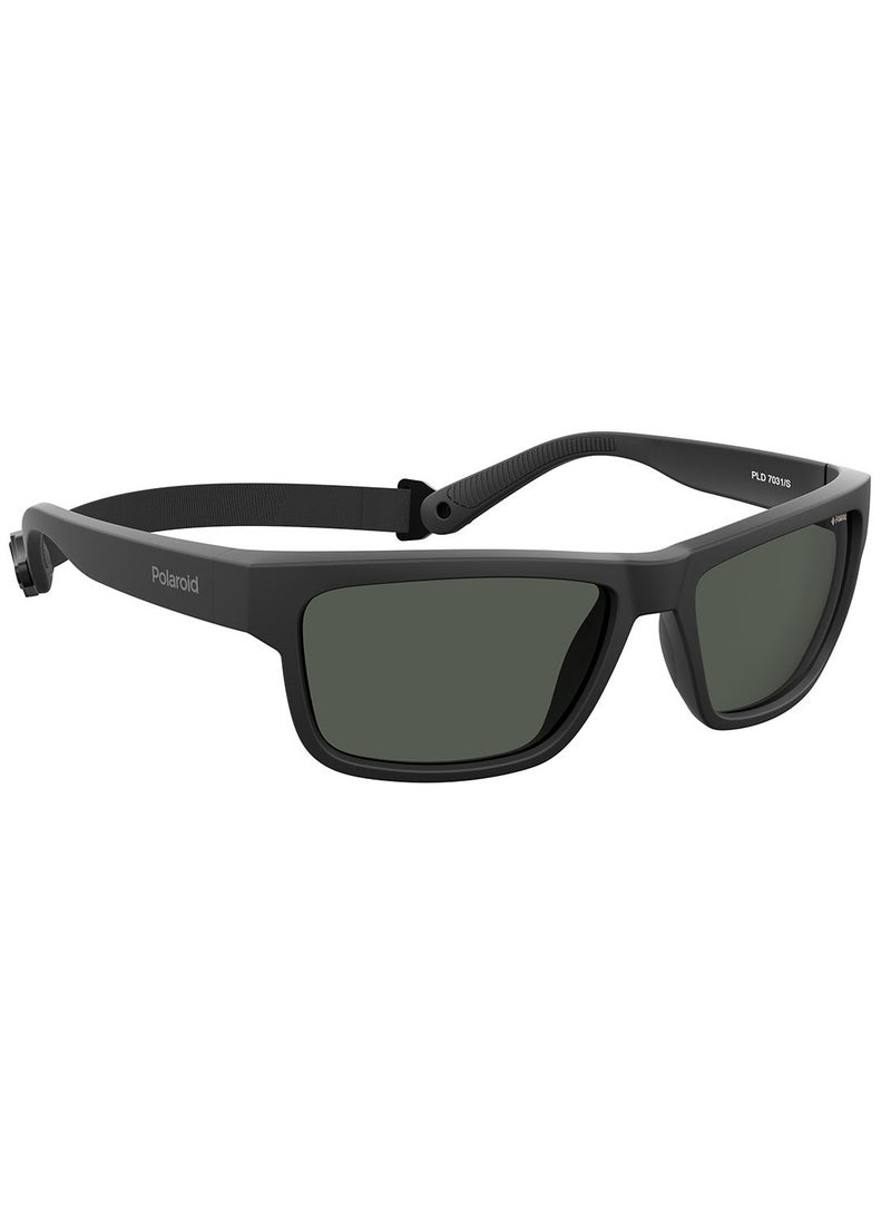 Polarized Square Eyewear Sunglasses PLD 7031/S      BLACK 59