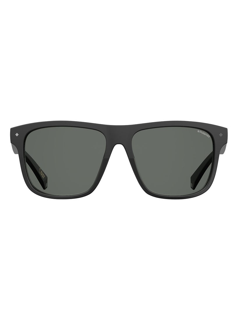 Polarized Square Eyewear Sunglasses PLD 6041/S      BLACK 56