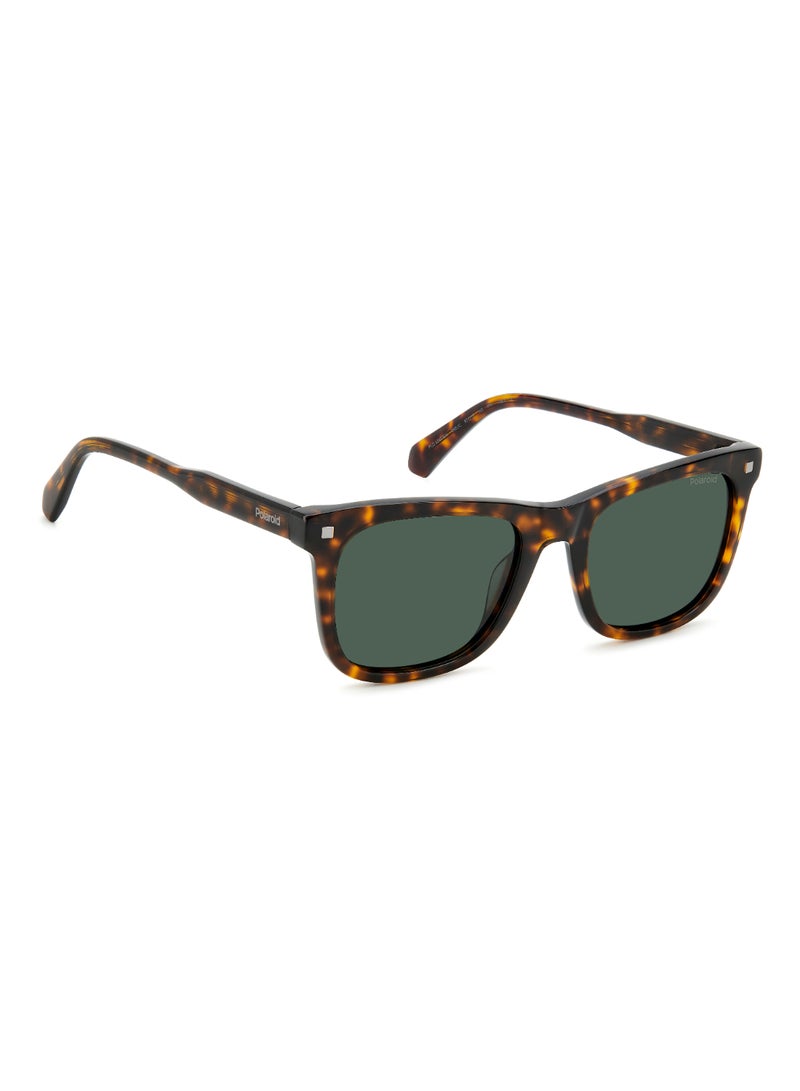 Unisex Polarized Square Shape Acetate Sunglasses PLD 4167/S/X GREEN 43 - Lens Size: 43.4 Mm - Hvn