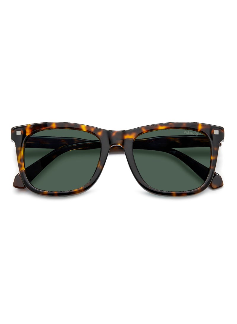 Unisex Polarized Square Shape Acetate Sunglasses PLD 4167/S/X GREEN 43 - Lens Size: 43.4 Mm - Hvn