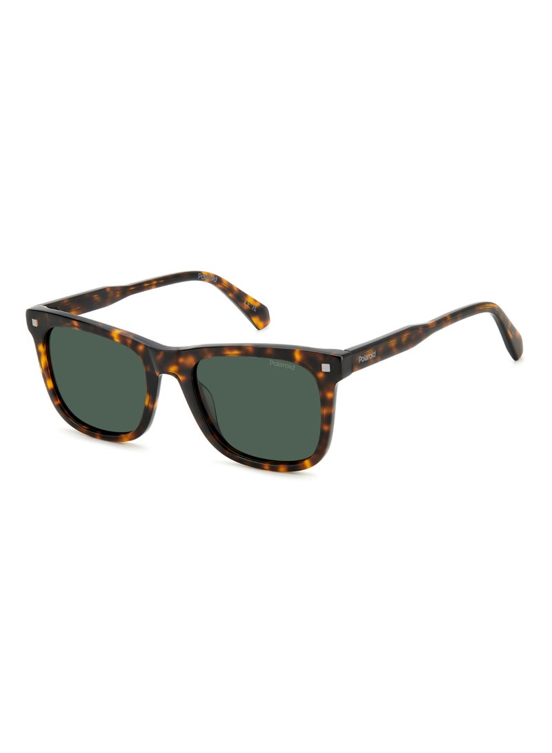 Unisex Polarized Square Shape Acetate Sunglasses PLD 4167/S/X GREEN 43 - Lens Size: 43.4 Mm - Hvn