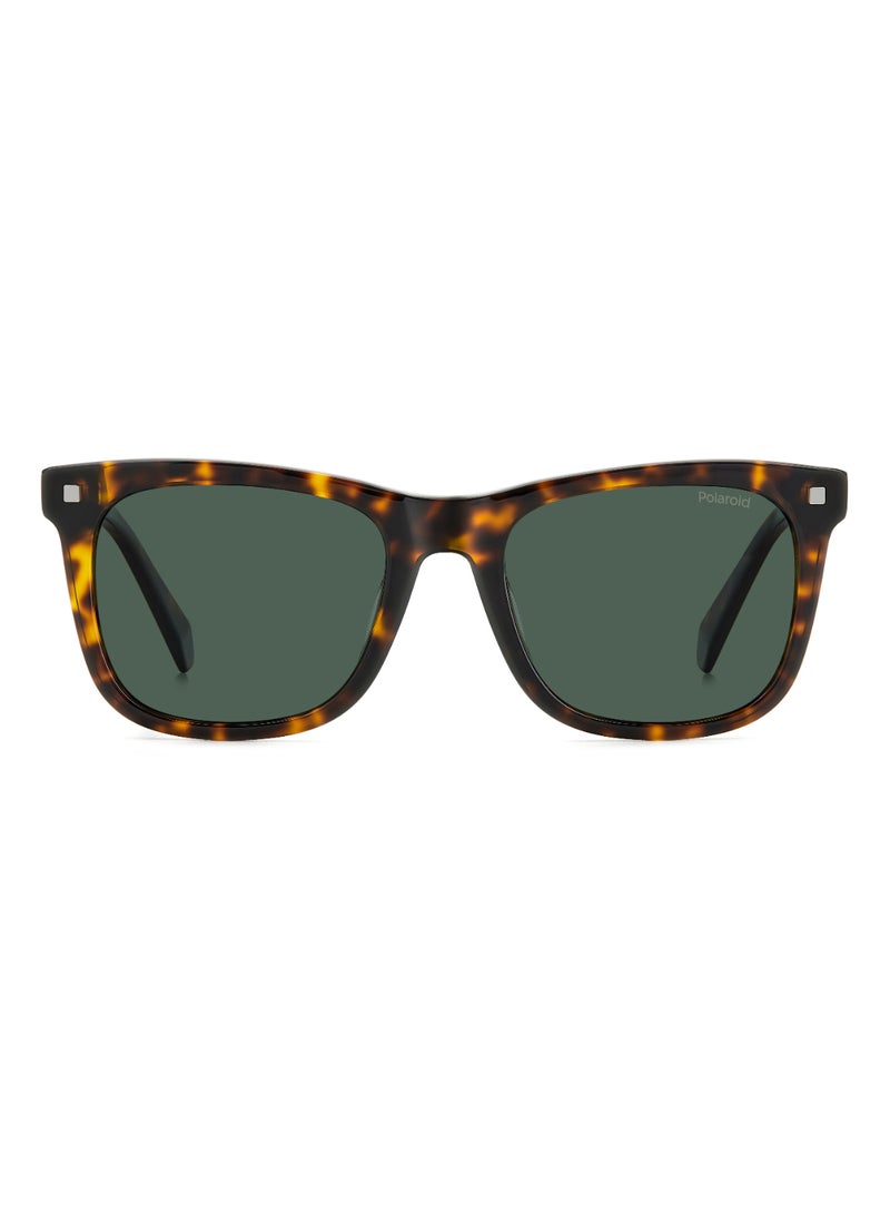 Unisex Polarized Square Shape Acetate Sunglasses PLD 4167/S/X GREEN 43 - Lens Size: 43.4 Mm - Hvn