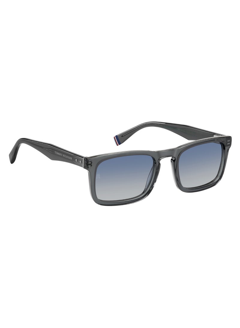 Men's UV Protection Rectangular Shape Acetate Sunglasses TH 2068/S BLUE 39 - Lens Size: 39.4 Mm - Grey