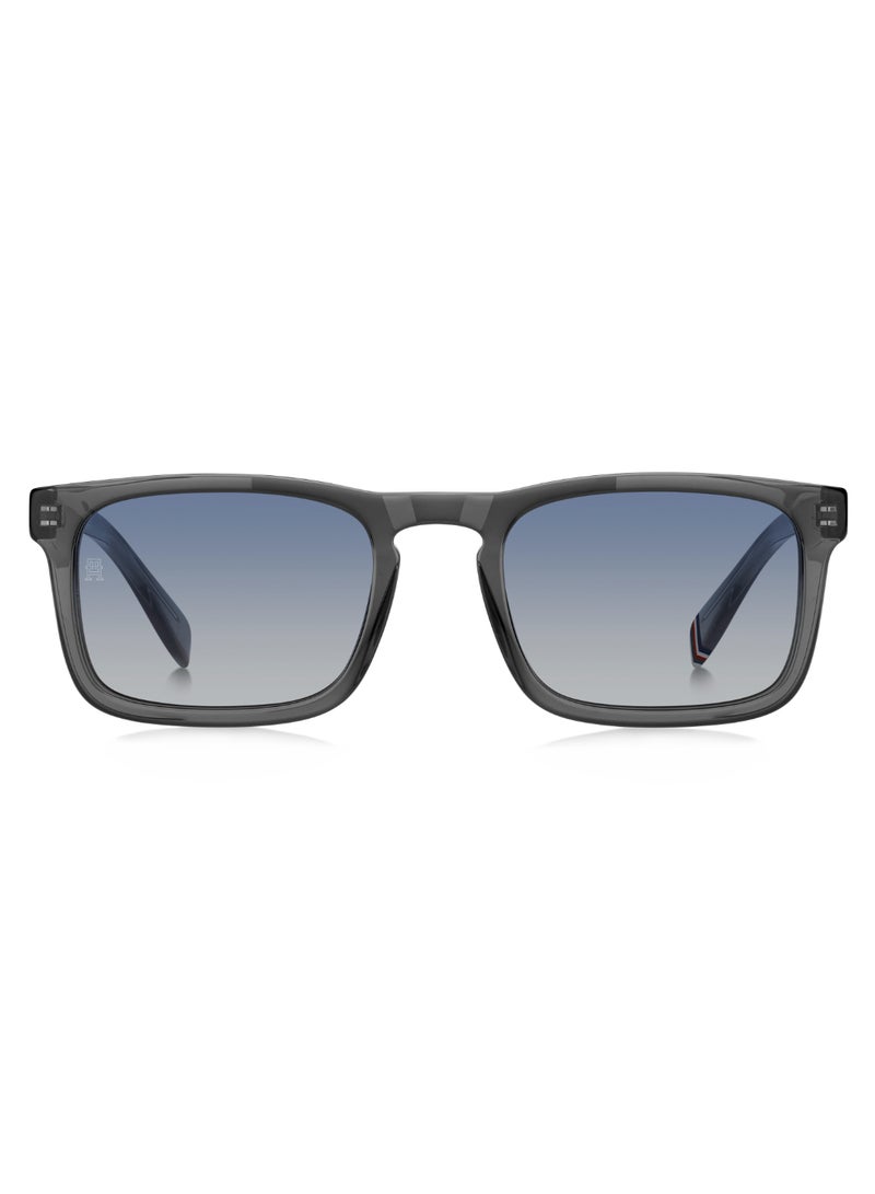 Men's UV Protection Rectangular Shape Acetate Sunglasses TH 2068/S BLUE 39 - Lens Size: 39.4 Mm - Grey