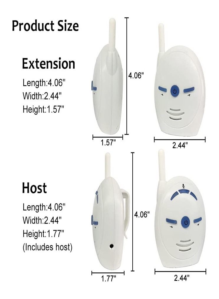 2-Way Wireless Infant Baby Audio Monitor Kids-Assorted