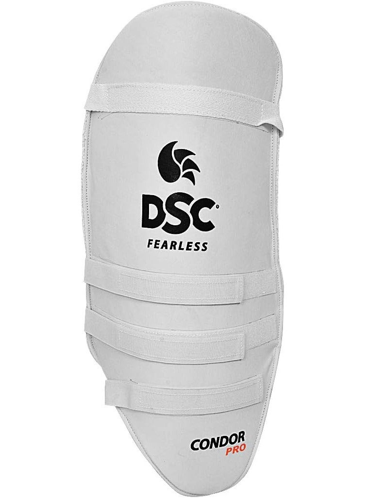 DSC Condor Pro Long Cricket Thigh Pad | Size: Mens | For Men & Boys | Highly comfortable and perfect fit | Material: PVC | High-Density Foam Inside