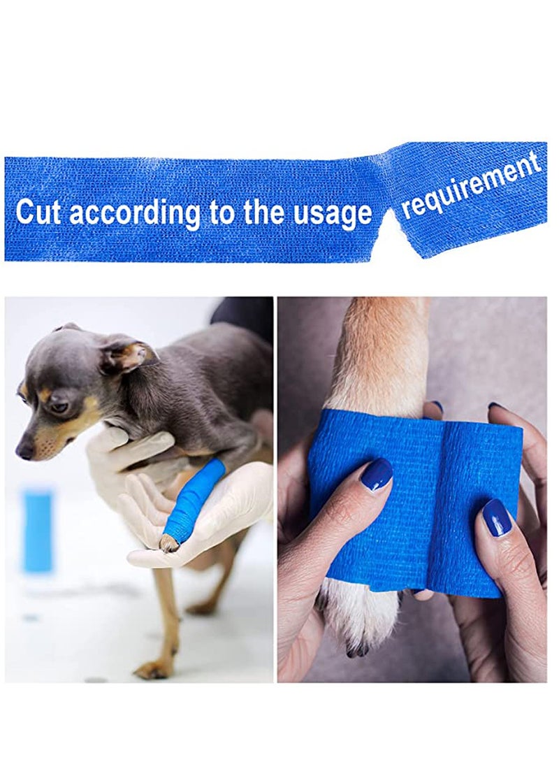 Athletic Elastic Cohesive Bandage for Sports, Injuries, Treatments, and Recovery, First Aid Tape Vet Wrap for Cat, Dog