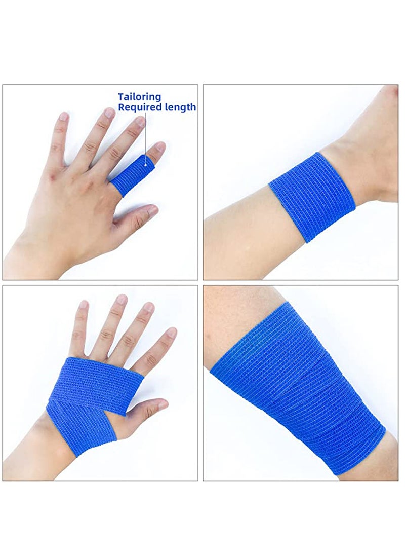 Athletic Elastic Cohesive Bandage for Sports, Injuries, Treatments, and Recovery, First Aid Tape Vet Wrap for Cat, Dog