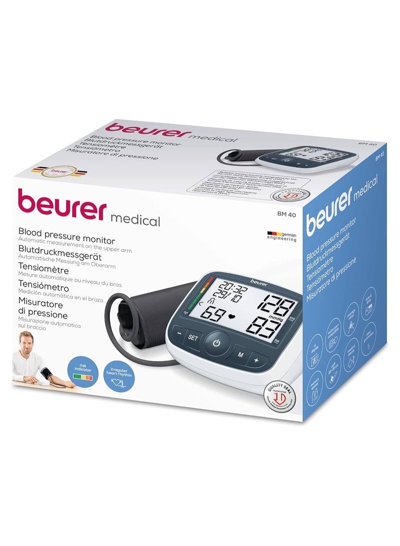 Beurer upper arm blood pressure monitor - BM 40