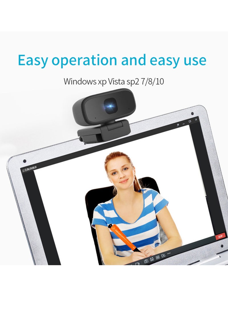 Full HD 1080P Webcam USB Mini Computer Camera Built-in Microphone Flexible Rotatable for Desktop