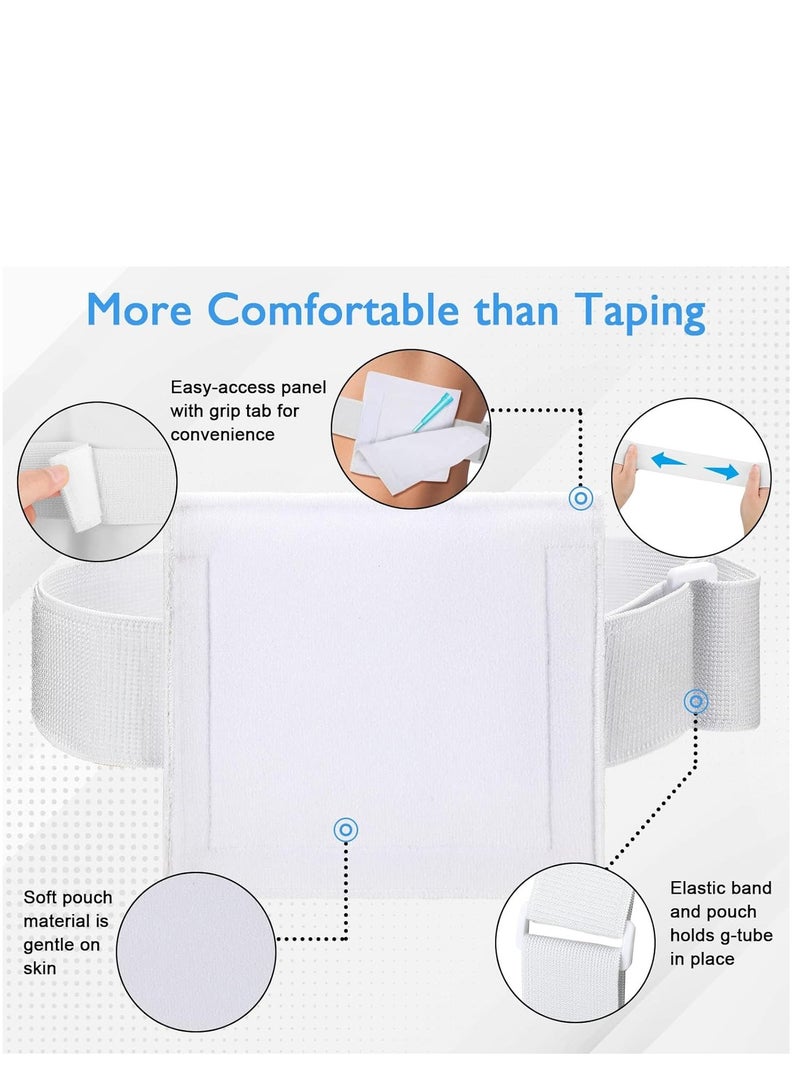 6 Pcs Feeding Tube Holder Elastic G Tube Holder Belt Comfortable Peg Tube Supplies for Men Women Adults Kids Abdominal Covers Accessories