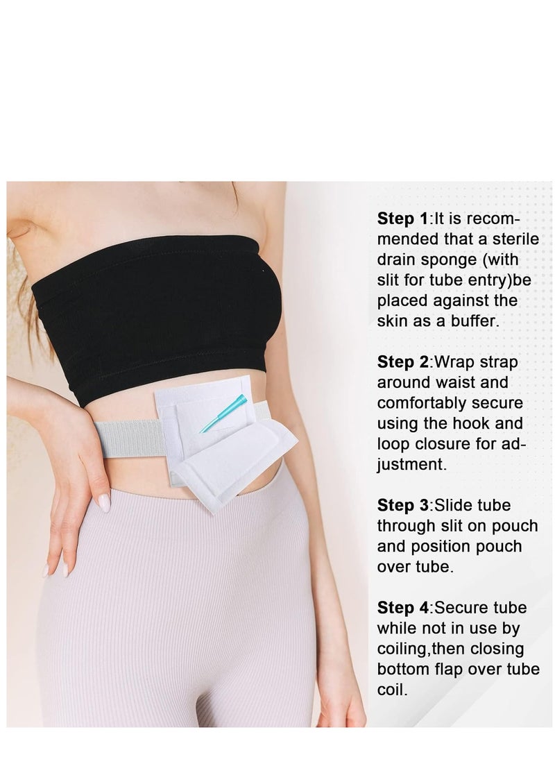 6 Pcs Feeding Tube Holder Elastic G Tube Holder Belt Comfortable Peg Tube Supplies for Men Women Adults Kids Abdominal Covers Accessories