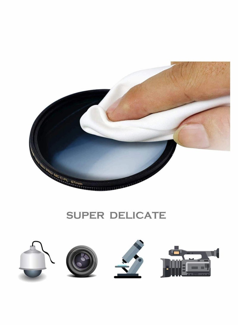 20 Pack Gray Black Microfiber Cleaning Cloths - 15 x 18 cm Microfiber Glasses Cloth Great for Cleaning Eyeglasses, Cell Phones, Screens, Lenses, Glasses, Screens and All Delicate Surface