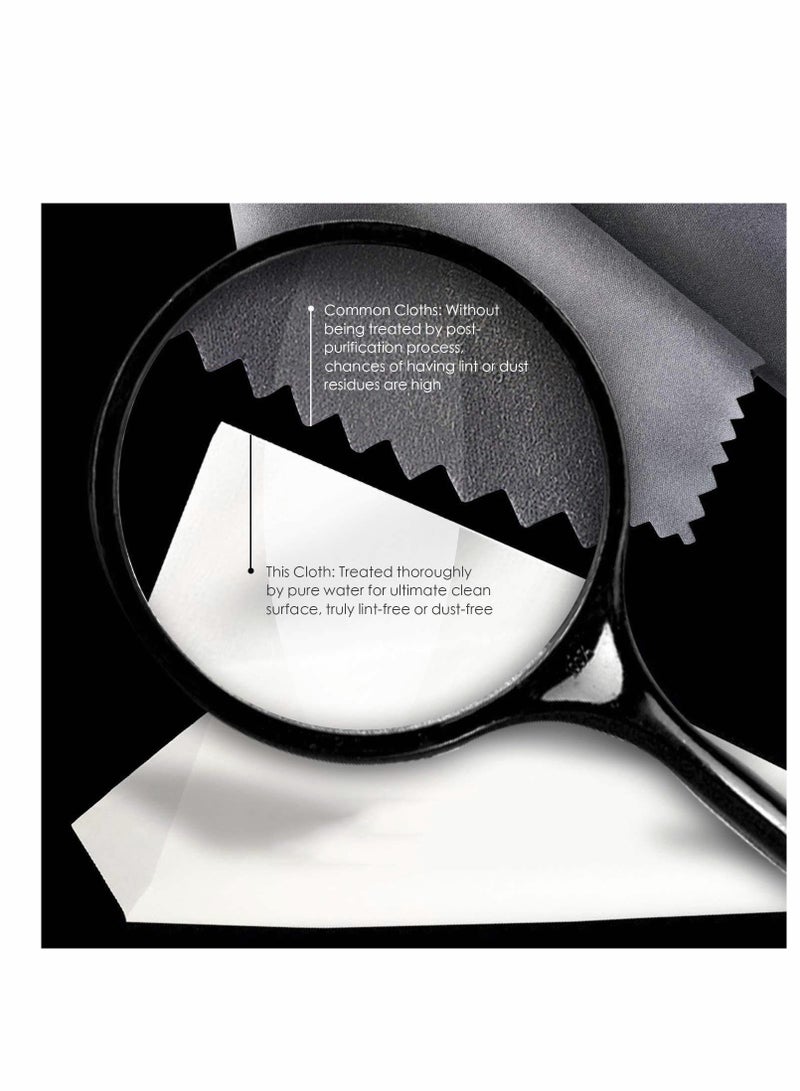 20 Pack Gray Black Microfiber Cleaning Cloths - 15 x 18 cm Microfiber Glasses Cloth Great for Cleaning Eyeglasses, Cell Phones, Screens, Lenses, Glasses, Screens and All Delicate Surface