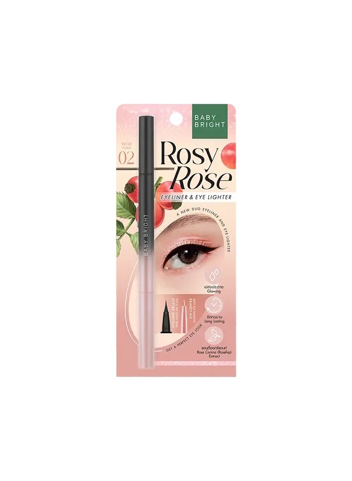 BABY BRIGHT Rosy Rose Eyeliner & Eye Lighter 02 Bride Pink