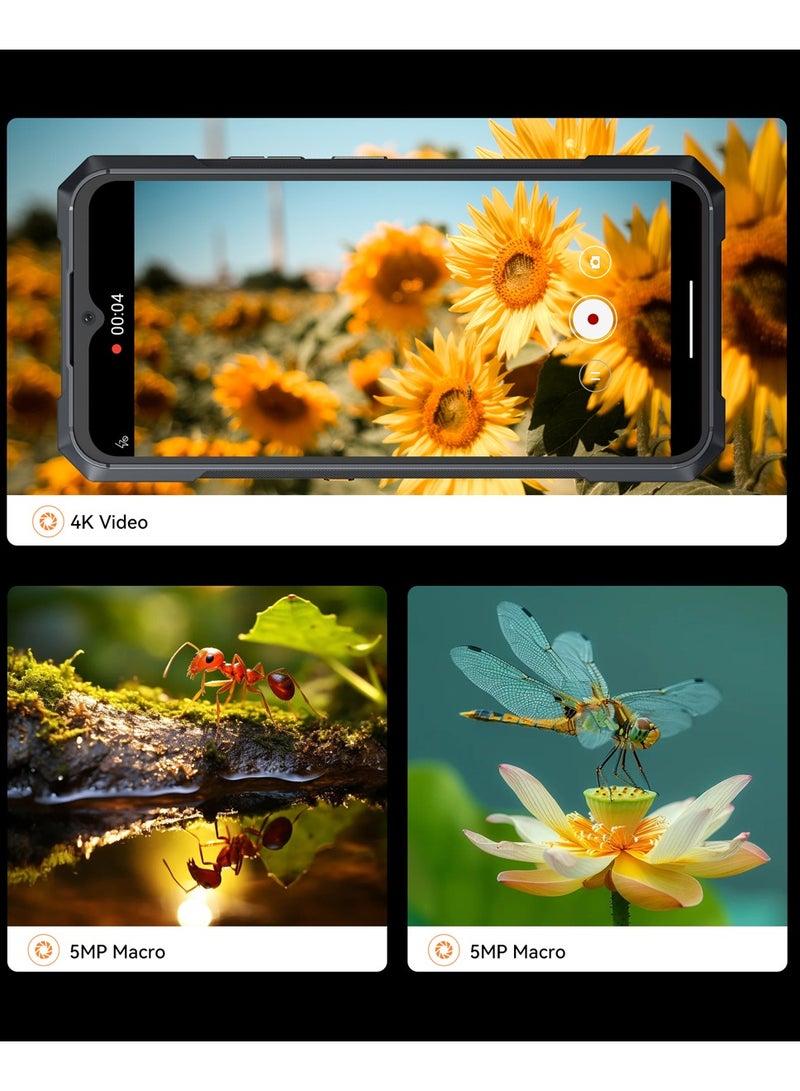 KingKong X Rugged Smart Phone 5G Android 14 16GB+256GB 2.4K 6.58-inch FHD+IPS Display Dual SIM 32MP+100MP Camera 10200mAh Battery NFC/ Fingerprint/ OTG Black