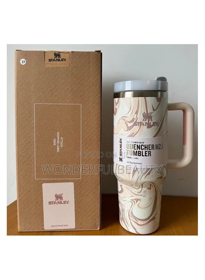 Stanley Insulated mug with straw lid for water, Iced Tea, Coffee, Juice and Smoothie 40 oz.