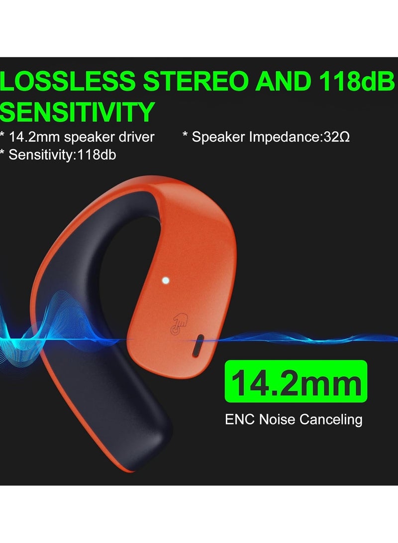 Black Shark Earphone T20 Earphone With Open Ear Wireless Earbuds Design, 35 Hours Long Battery Life, Strong 5.3 Bluetooth Connectivity, IPX67 Water Resistance and Comfortable and Lightweight Global Version 2024