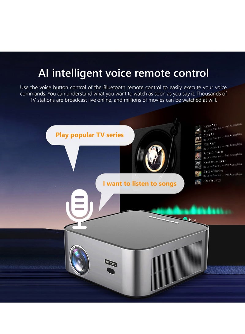 E-ran Portable Video Projector HDMI USB Interface 5G Dual Wifi Game TV 1920*1080P Screen With 50000 Hours Lifes