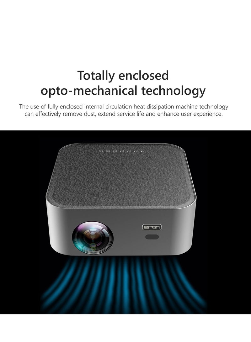 E-ran Portable Video Projector HDMI USB Interface 5G Dual Wifi Game TV 1920*1080P Screen With 50000 Hours Lifes