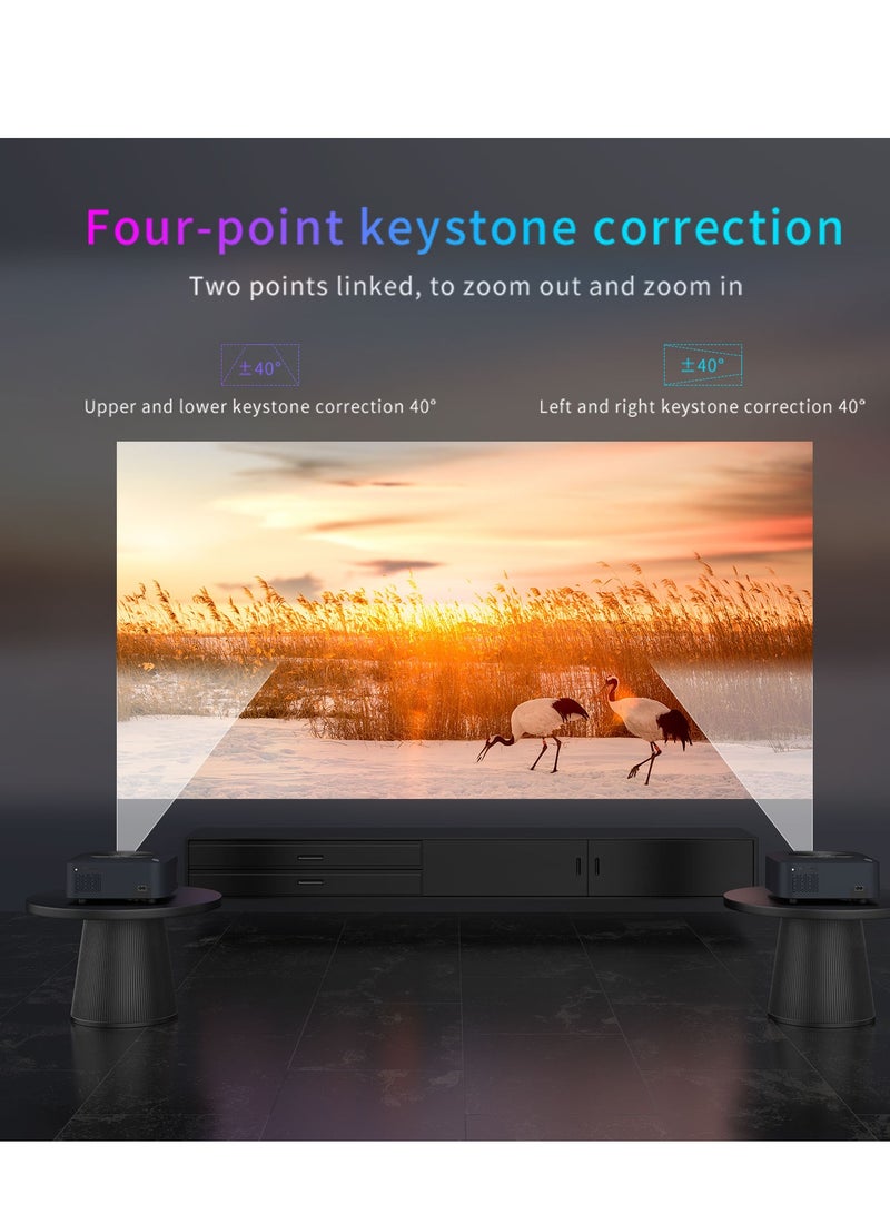 E-ran Full HD LED Projector HDMI And USB Interface 5G Dual Wifi Game TV 1920*1080P Screen With 30000 Hours Lifespan