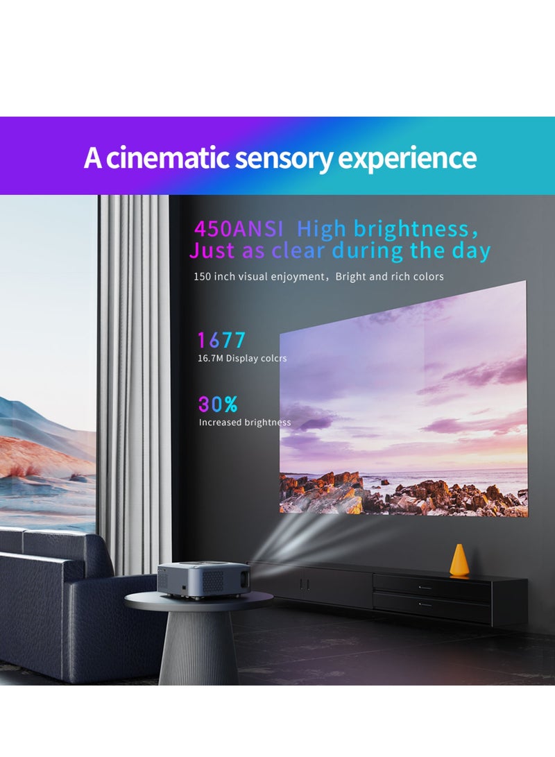 E-ran Full HD LED Projector HDMI And USB Interface 5G Dual Wifi Game TV 1920*1080P Screen With 30000 Hours Lifespan