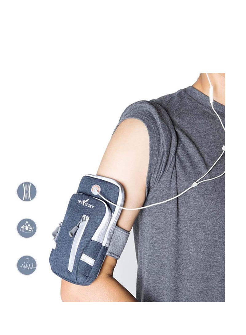 Running Phone Holder Bag, Sports Running Armband Adjustable Arm Bag Suitable for Outdoor Exercise, Phone Case Holder Compatible with Phones Under 6.9 inches