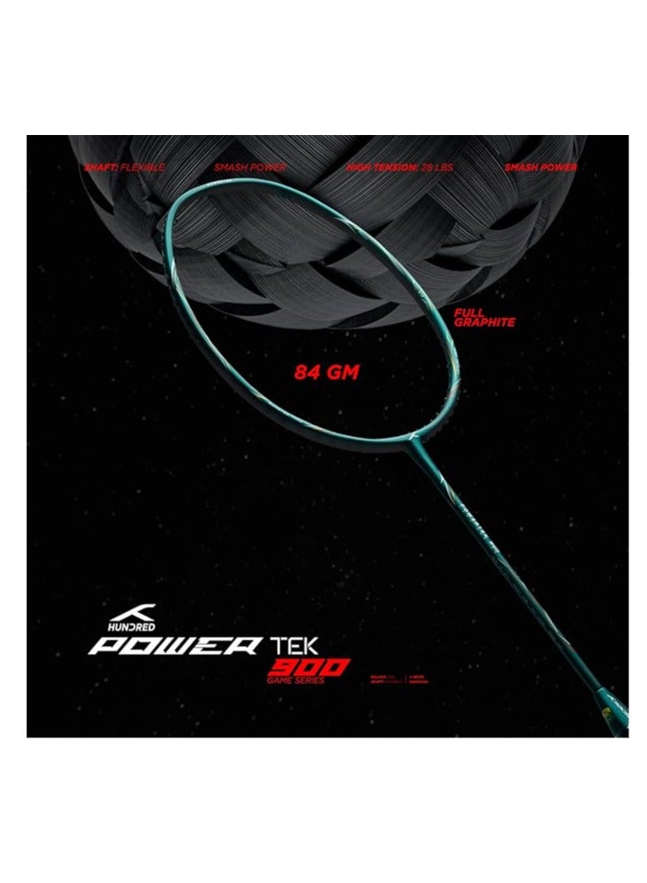 POWERTEK 906 badminton Racquet with Cover (Size: Standard, Grip Size: 3 1/4 inches ) | Powertek 900 Series Weight: 84 gram