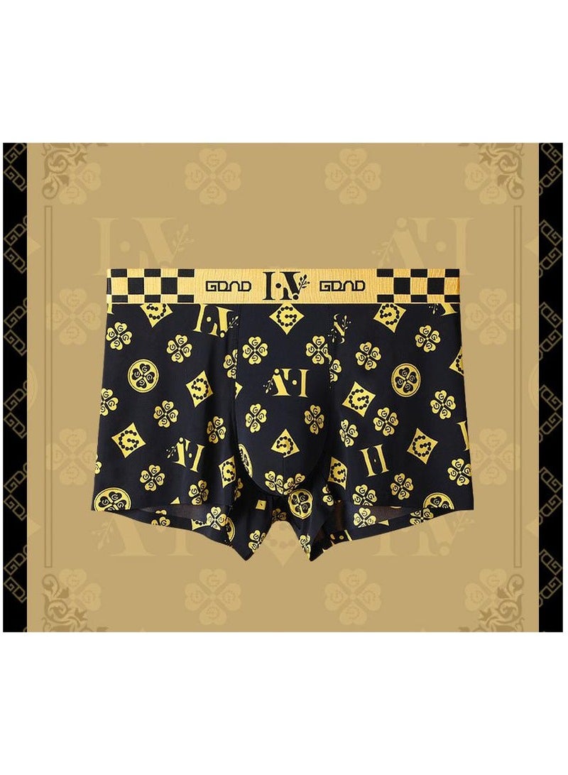 Boxed Men's Fashionable Printed Summer Lightweight Boxed Underwear Set Of 3 Pieces