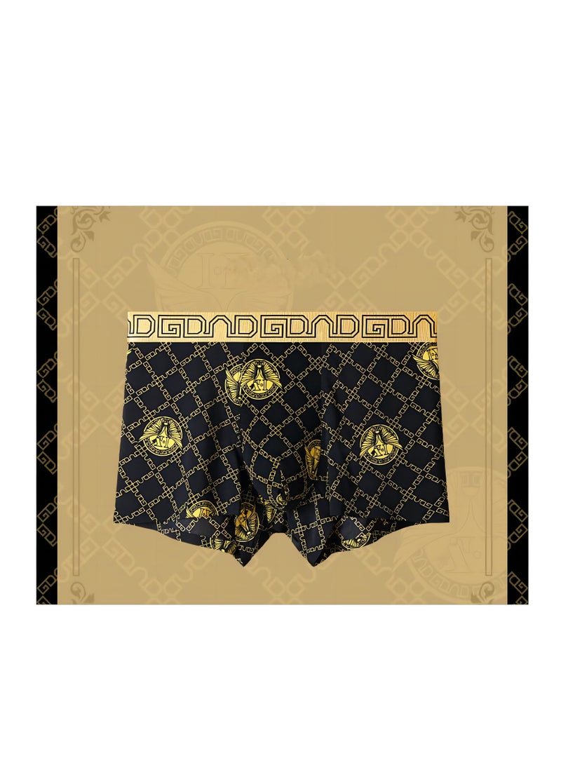 Boxed Men's Fashionable Printed Summer Lightweight Boxed Underwear Set Of 3 Pieces