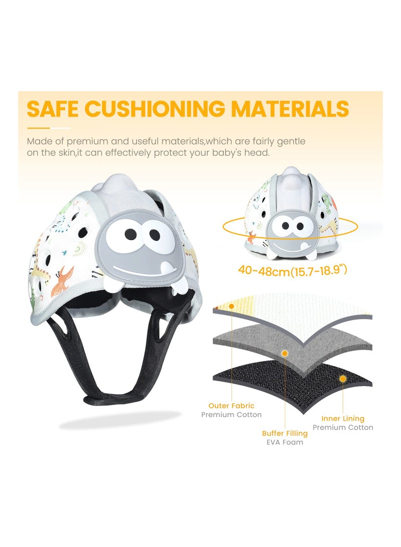 Baby Safety Helmet, Breathable Baby Head Protector for Crawling and Walking, Infant Soft Helmet, Anti-Collision, Ultra-Lightweight, Expandable and Adjustable Age 6m-24m, Tested and Certified