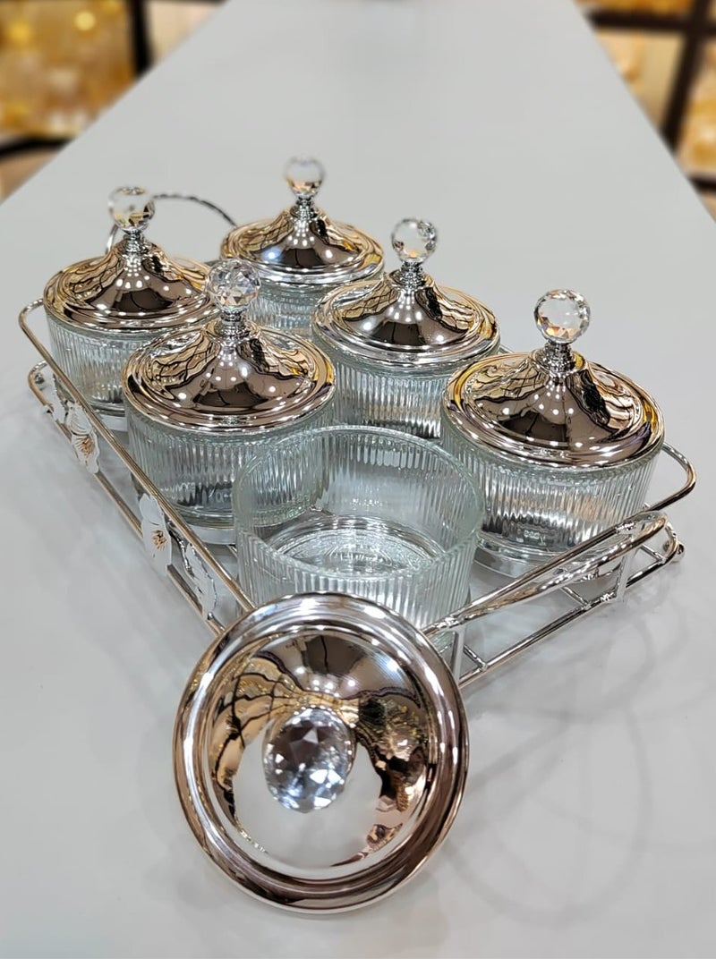 Light Luxury Fruits & Snack Bowls Set With Tray Elevate Dining with Style Perfect for Serving Fruits Snacks Nuts Candies Elegantly Ideal for Gatherings or Everyday Use Stylish Durable and Functional