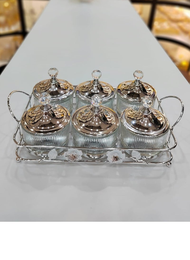 Light Luxury Fruits & Snack Bowls Set With Tray Elevate Dining with Style Perfect for Serving Fruits Snacks Nuts Candies Elegantly Ideal for Gatherings or Everyday Use Stylish Durable and Functional