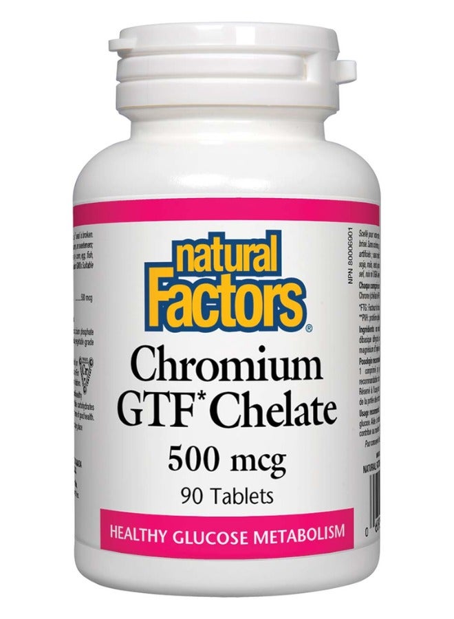 Chromium GTF Chelate, 500 mcg, 90 Tablets