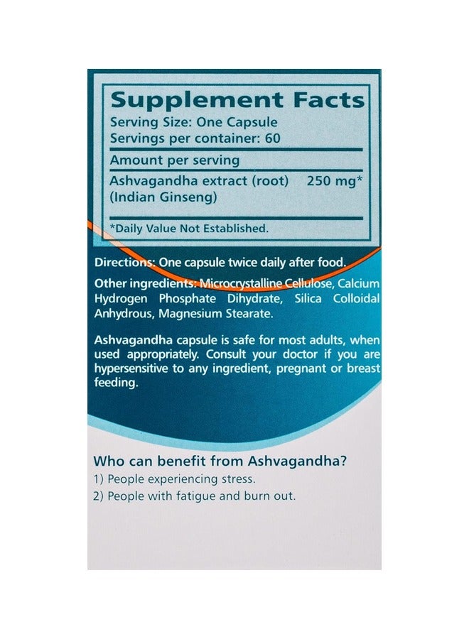 Ashvagandha - Stress Management Support, 60 Veg Capsules